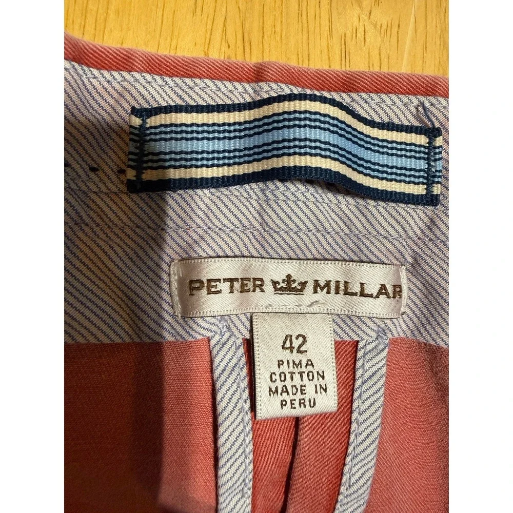 Peter Millar Mens 42 Red Salmon Cotton Chino Golf Shorts 9